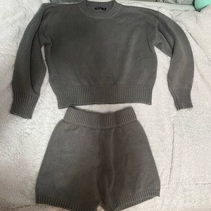 Nasty Gal Short Sweater Set